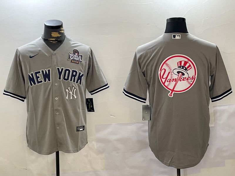 Men New York Yankees Blank Grey Game 2024 Nike MLB Jersey style 10275